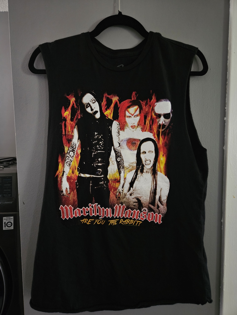 Black Marilyn Manson Muscle Band Tee